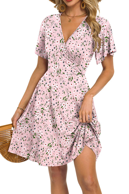 Women's Floral Wrap Dress for Vacation Style
