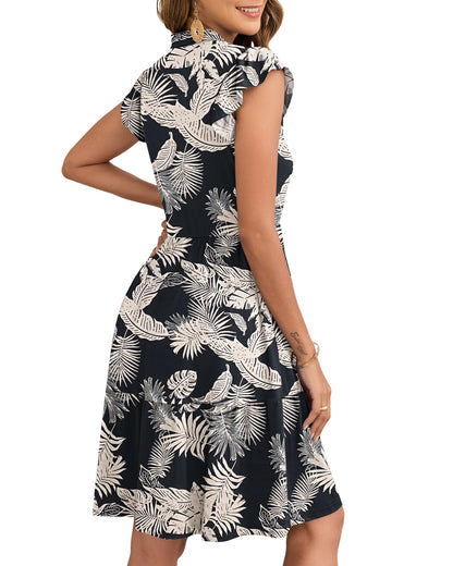 Women's Mini Dress with Elastic Waist