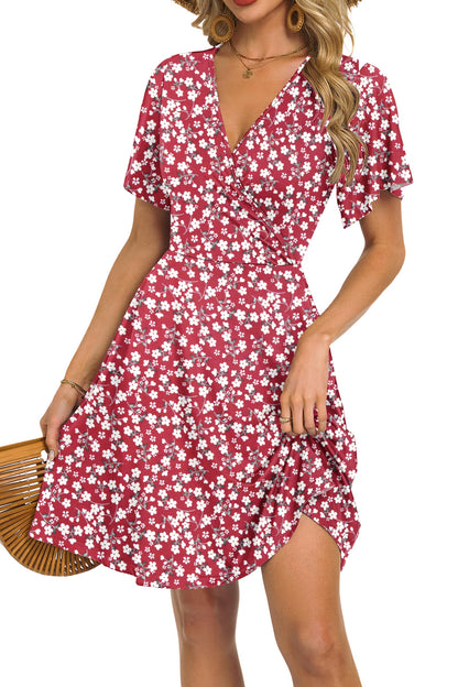 Women's Floral Wrap Dress for Vacation Style