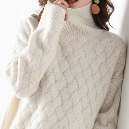 Women's Cashmere Turtleneck Sweater for Winter