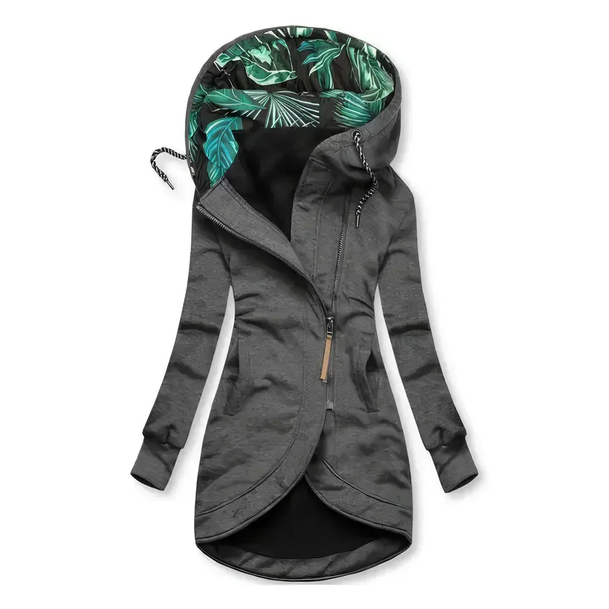 Women's Water-Repellent Winter Jacket with Printed Hood