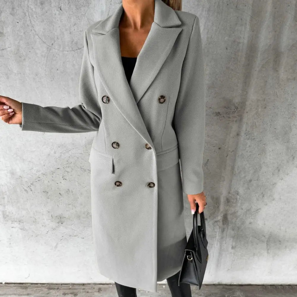 Women's Wool Trench Coat for Smart Occasions