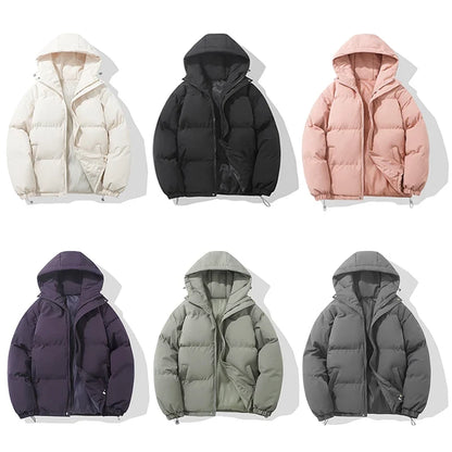 Women's Hooded Puffer Jacket for Cool Weather Walking
