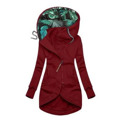 Women's Water-Repellent Winter Jacket with Printed Hood