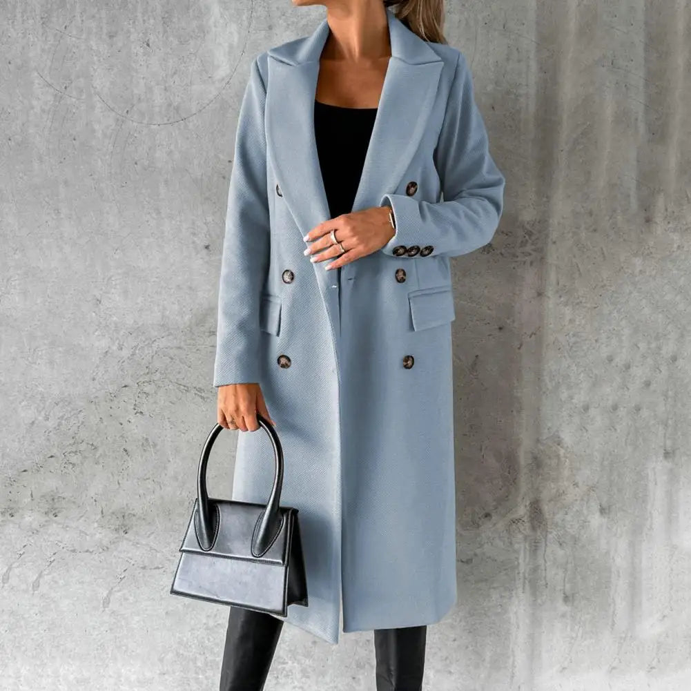 Women's Wool Trench Coat for Smart Occasions