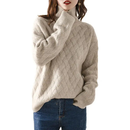 Women's Cashmere Turtleneck Sweater for Winter