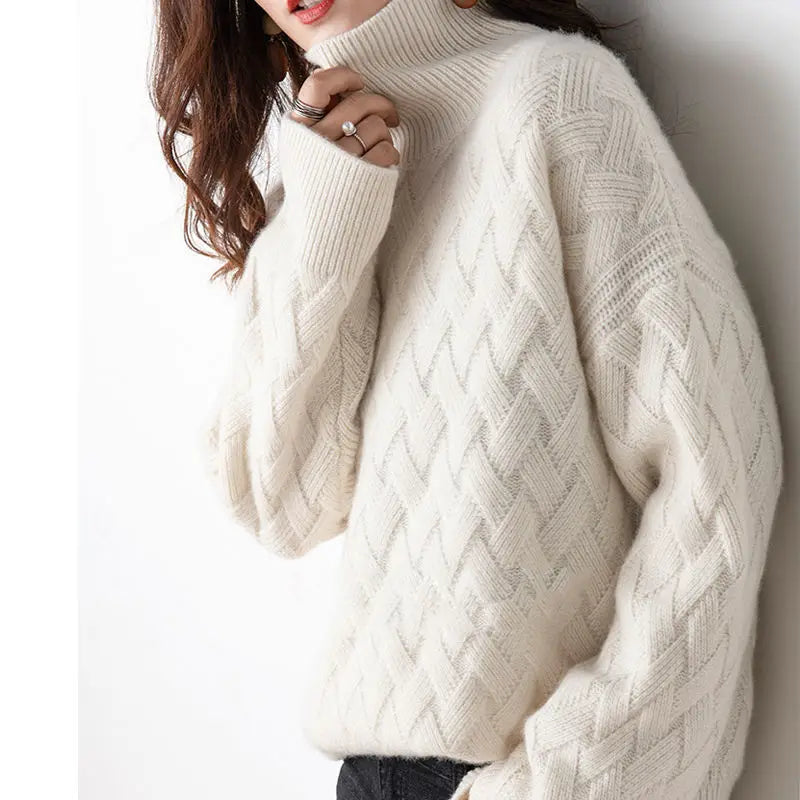 Women's Cashmere Turtleneck Sweater for Winter
