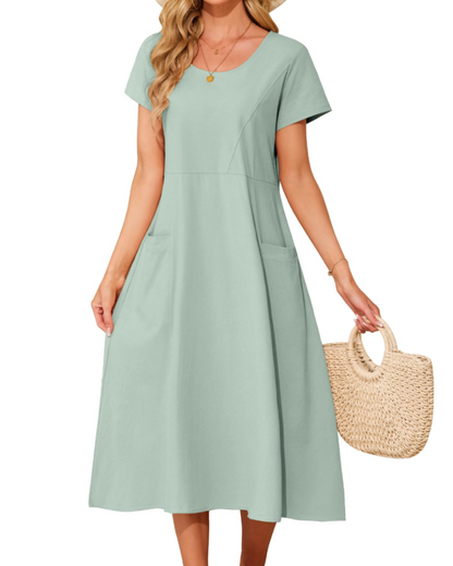 Women's Cotton Maxi Dress for Summer Holidays