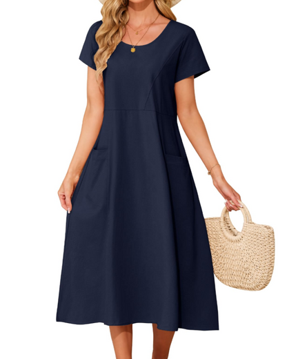 Women's Cotton Maxi Dress for Summer Holidays