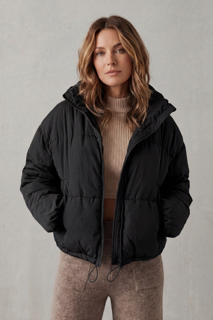 Women's Quilted Cropped Puffer Jacket for Everyday Casual