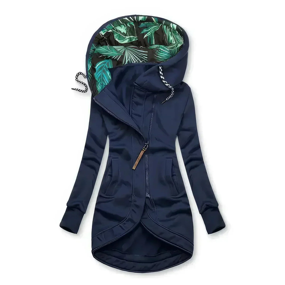 Women's Water-Repellent Winter Jacket with Printed Hood