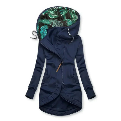 Women's Water-Repellent Winter Jacket with Printed Hood