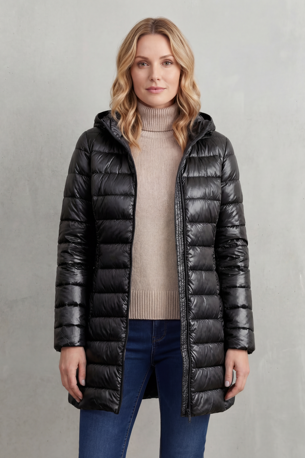 Women's Lightweight Hooded Down Jacket for Travel
