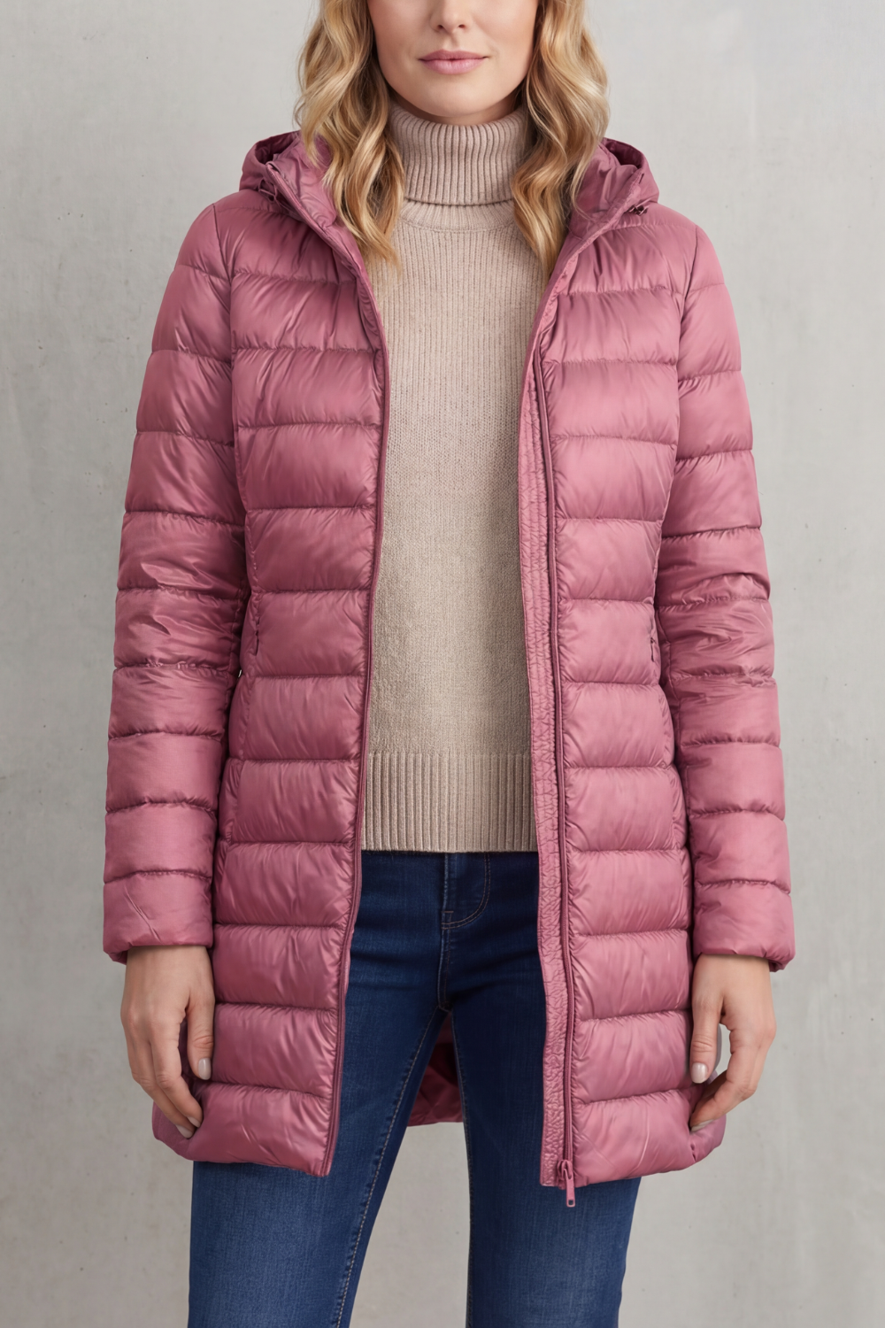 Women's Lightweight Hooded Down Jacket for Travel