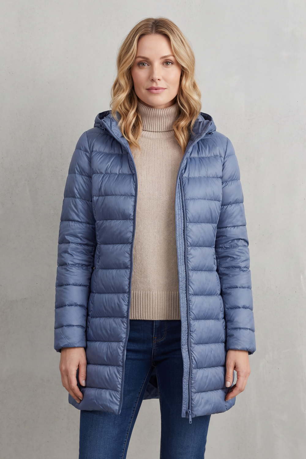 Women's Lightweight Hooded Down Jacket for Travel