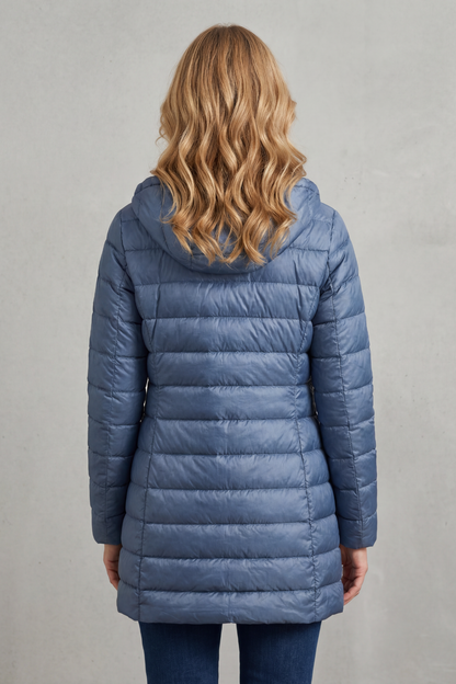 Women's Lightweight Hooded Down Jacket for Travel