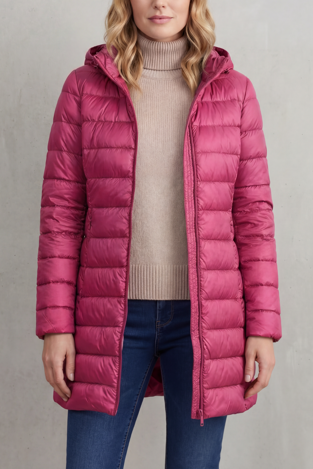 Women's Lightweight Hooded Down Jacket for Travel