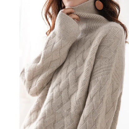 Women's Cashmere Turtleneck Sweater for Winter