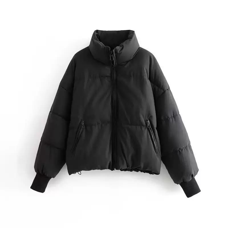 Women's Cropped Puffer Jacket for Cold Weather