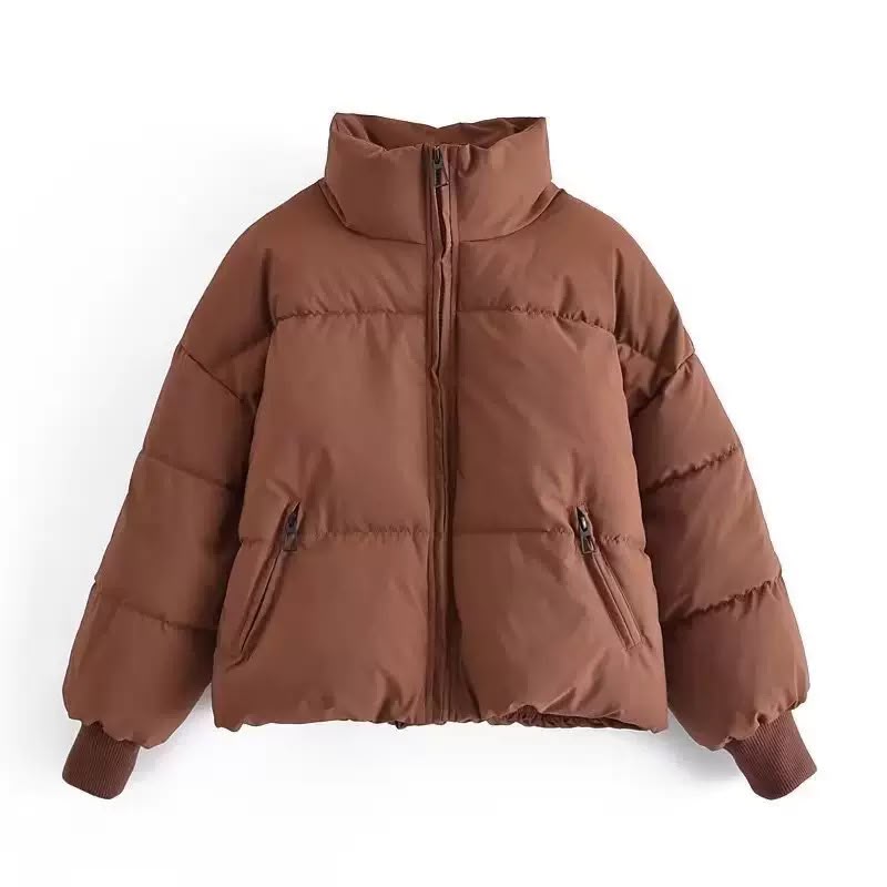 Women's Cropped Puffer Jacket for Cold Weather