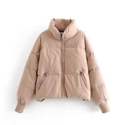 Women's Cropped Puffer Jacket for Cold Weather