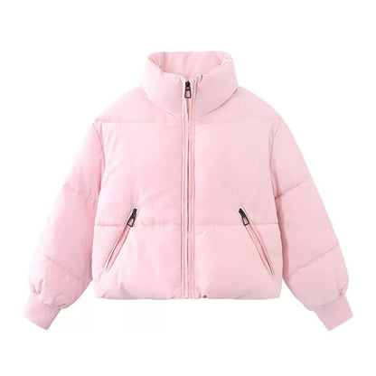 Women's Cropped Puffer Jacket for Cold Weather