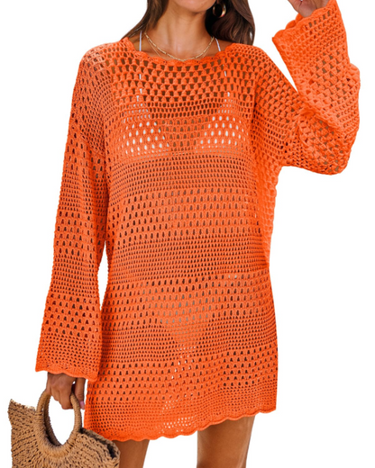 Women's Crochet Mesh Cover-Up for Beach Days