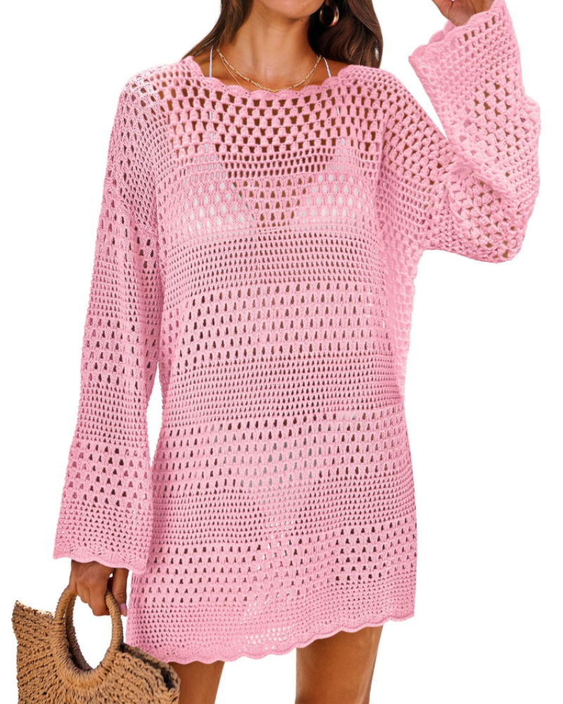 Women's Crochet Mesh Cover-Up for Beach Days