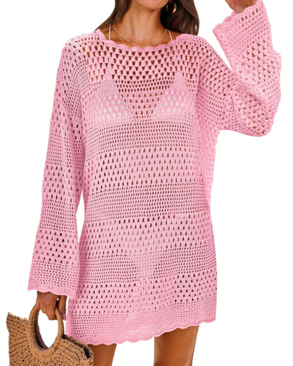 Women's Crochet Mesh Cover-Up for Beach Days