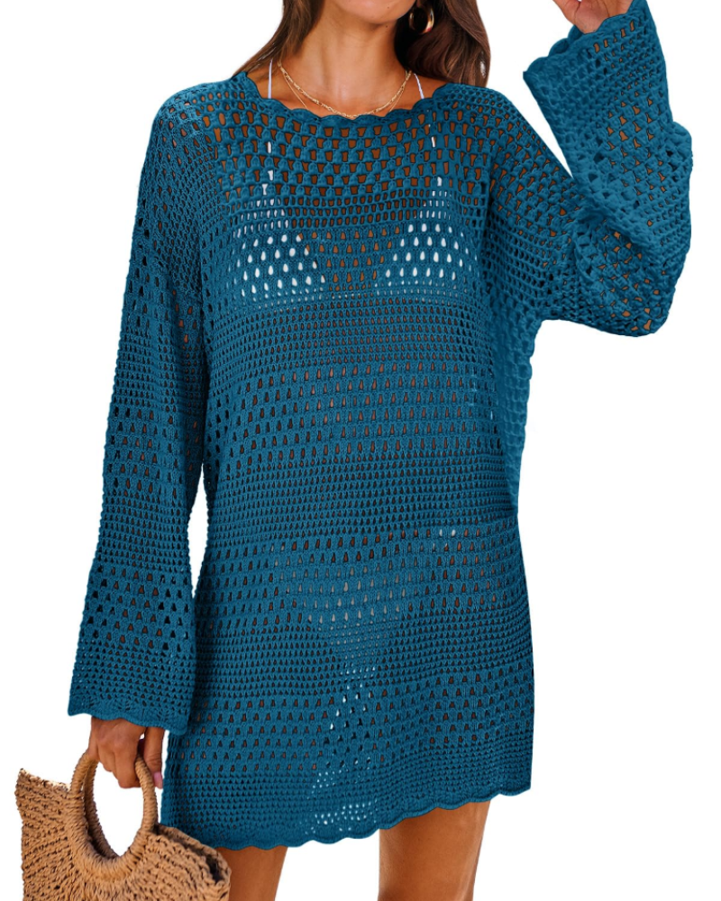 Women's Crochet Mesh Cover-Up for Beach Days