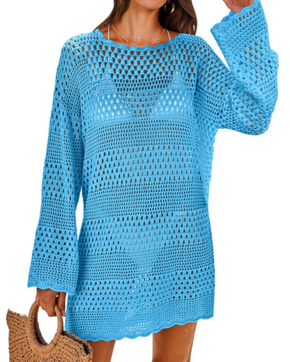 Women's Crochet Mesh Cover-Up for Beach Days
