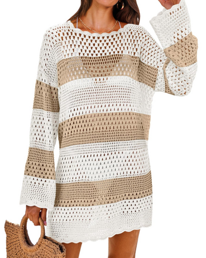 Women's Crochet Mesh Cover-Up for Beach Days