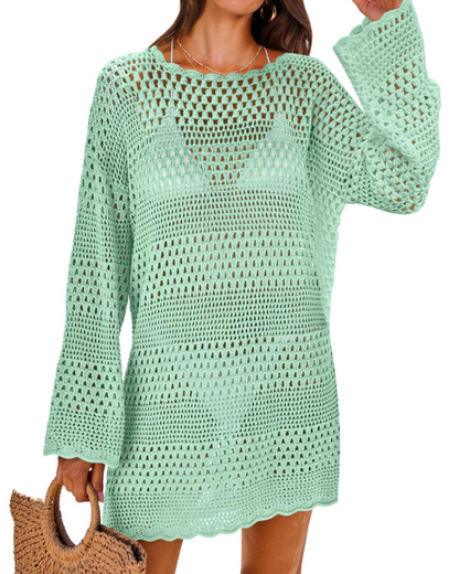 Women's Crochet Mesh Cover-Up for Beach Days