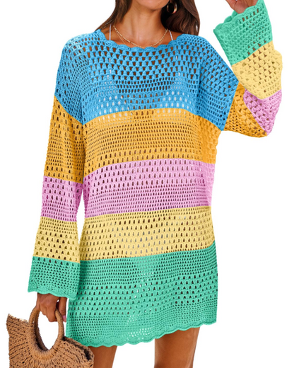 Women's Crochet Mesh Cover-Up for Beach Days