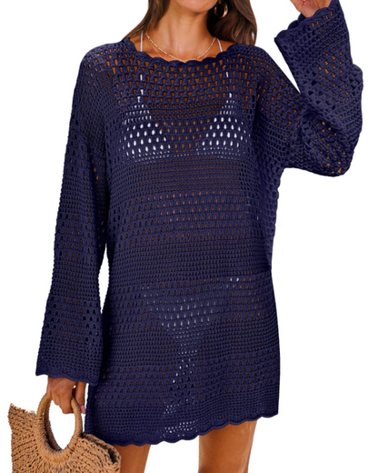 Women's Crochet Mesh Cover-Up for Beach Days