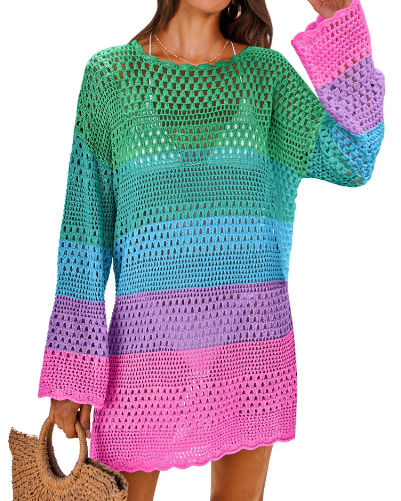 Women's Crochet Mesh Cover-Up for Beach Days