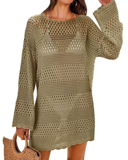 Women's Crochet Mesh Cover-Up for Beach Days