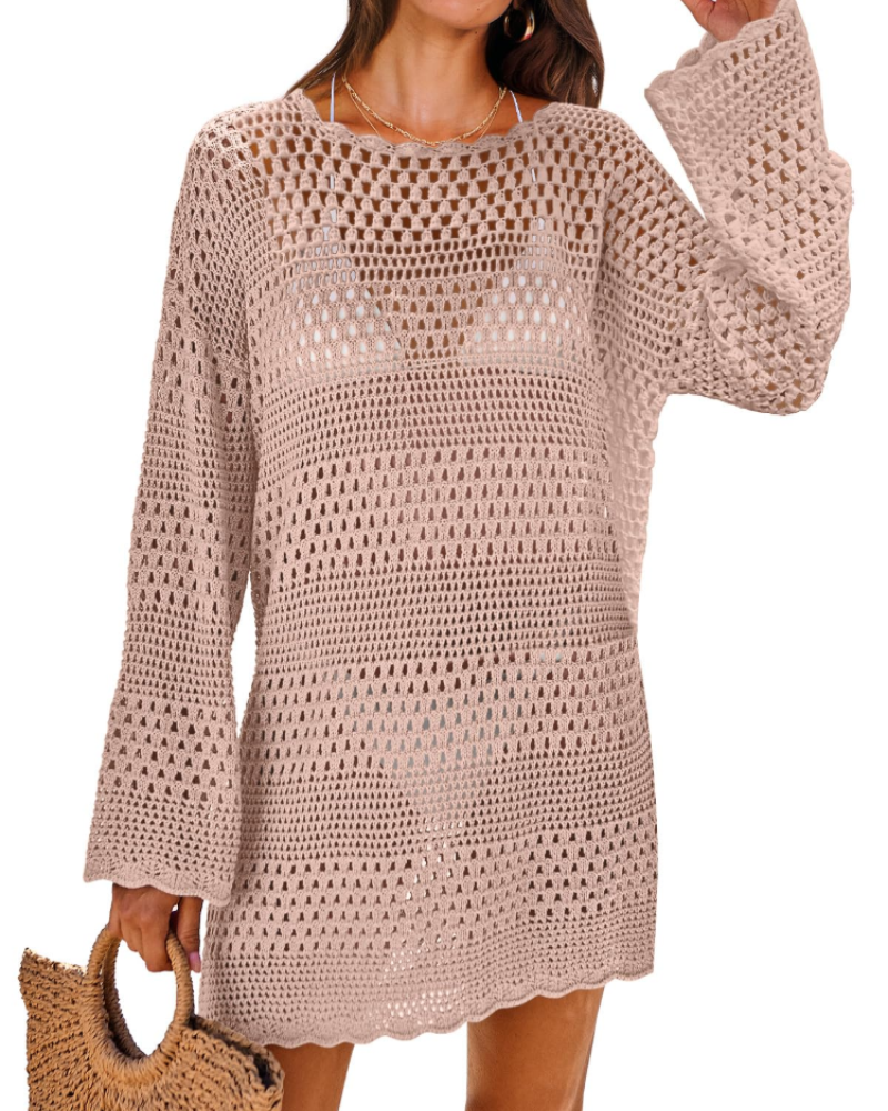 Women's Crochet Mesh Cover-Up for Beach Days