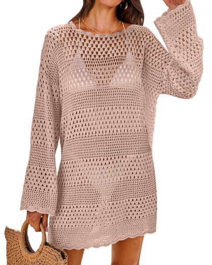 Women's Crochet Mesh Cover-Up for Beach Days