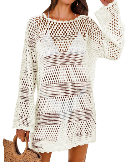Women's Crochet Mesh Cover-Up for Beach Days