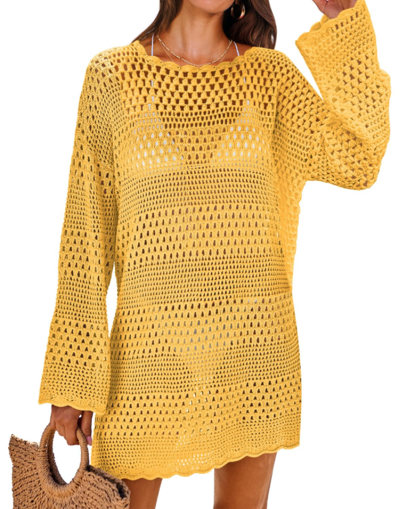 Women's Crochet Mesh Cover-Up for Beach Days