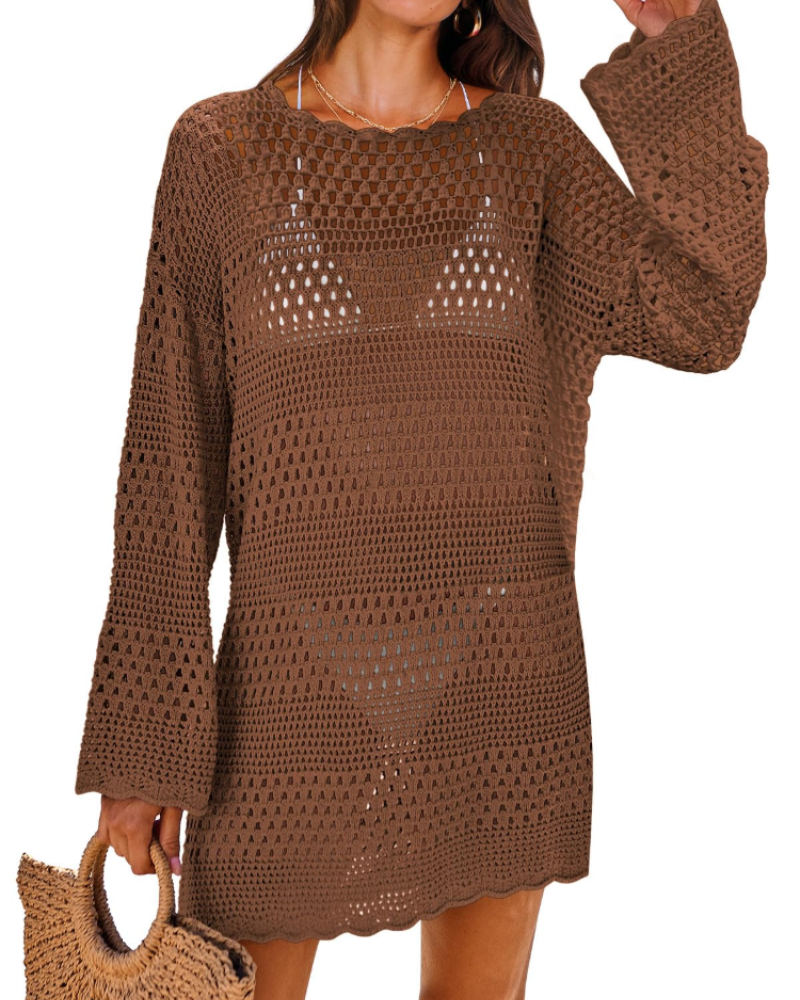 Women's Crochet Mesh Cover-Up for Beach Days