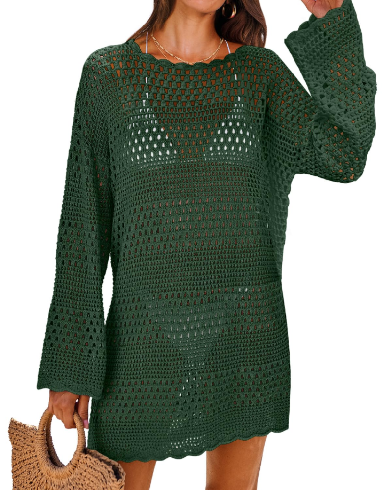 Women's Crochet Mesh Cover-Up for Beach Days