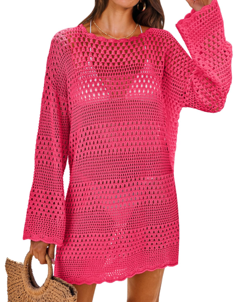 Women's Crochet Mesh Cover-Up for Beach Days