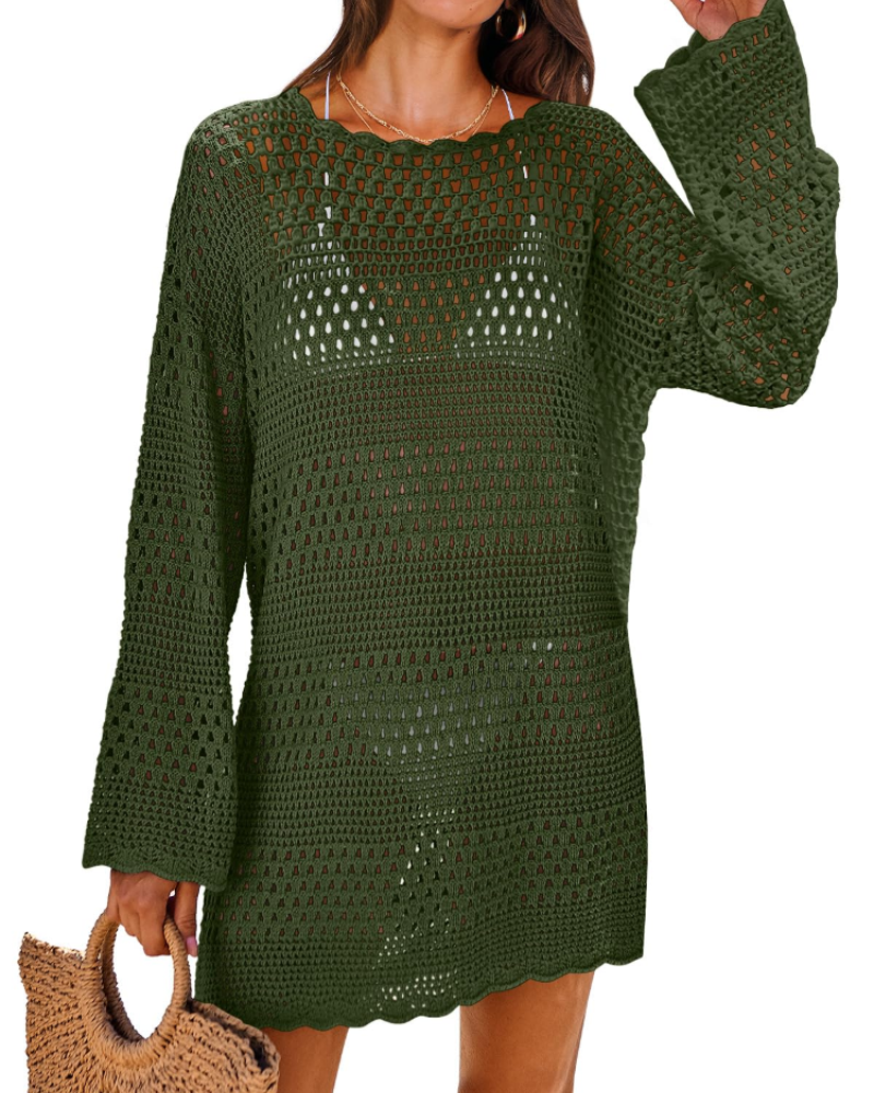Women's Crochet Mesh Cover-Up for Beach Days