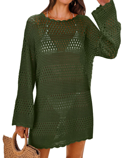 Women's Crochet Mesh Cover-Up for Beach Days