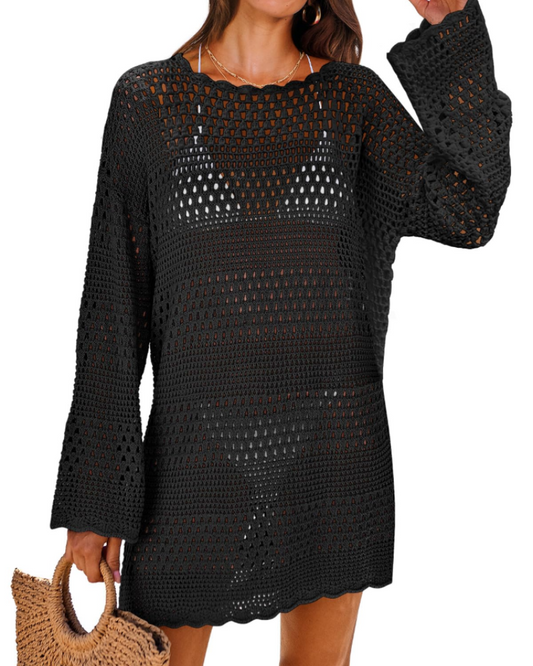 Women's Crochet Mesh Cover-Up for Beach Days