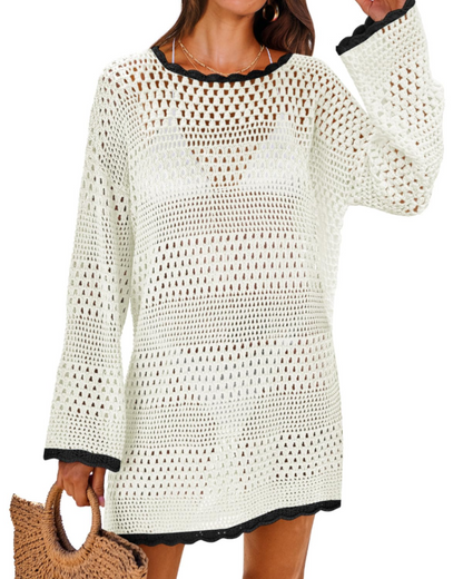 Women's Crochet Mesh Cover-Up for Beach Days