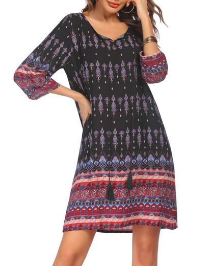 Women's Knee-Length Viscose Dress for Beaches