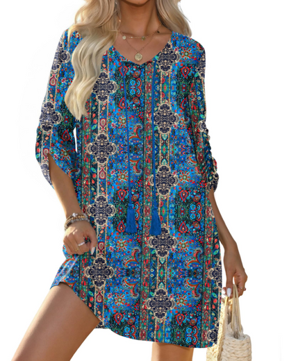 Women's Knee-Length Viscose Dress for Beaches